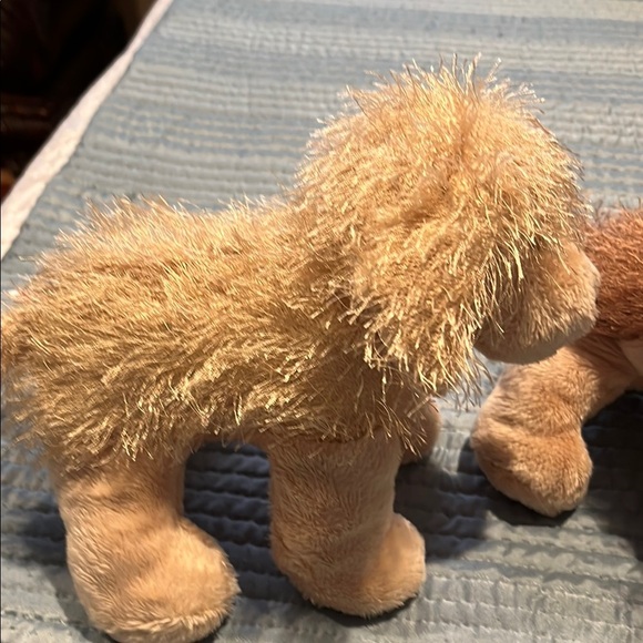 GANZ Tan and Brown Plush Dog Toys with Fluffy Fur - Picture 3 of 7